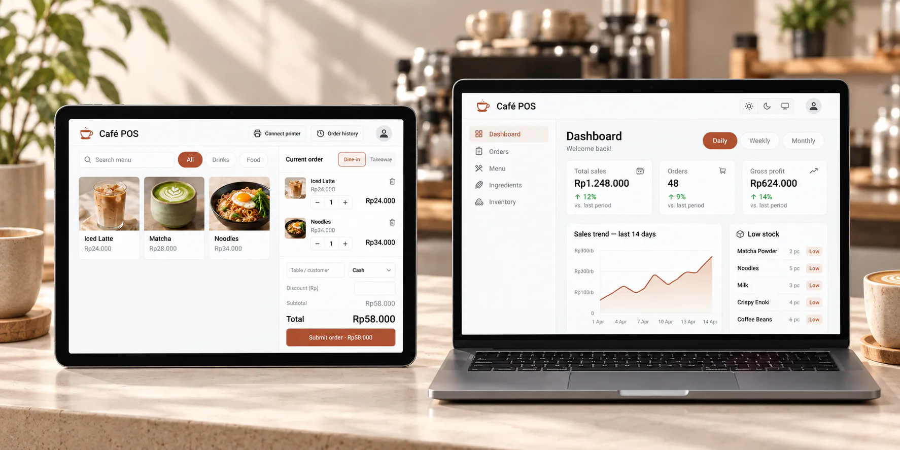 Café POS & Inventory project visual